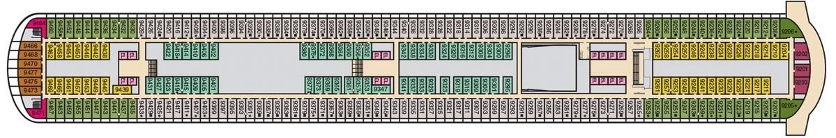 Deck 9 plan on Carnival Vista