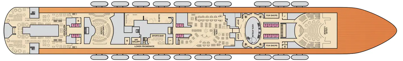 Deck 4 plan on Carnival Vista