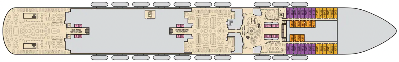 Deck 3 plan on Carnival Vista