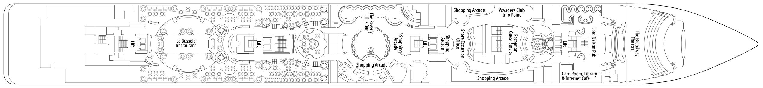Deck 5 plan on MSC Lirica
