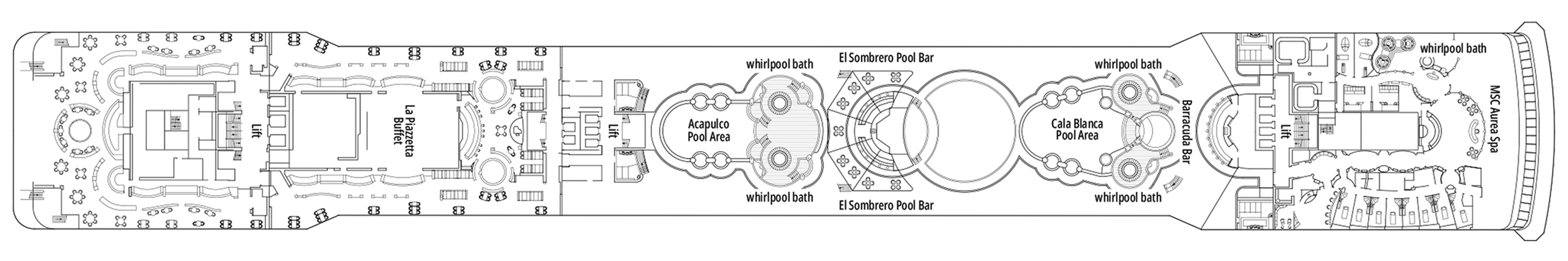 Deck 13 plan on MSC Orchestra