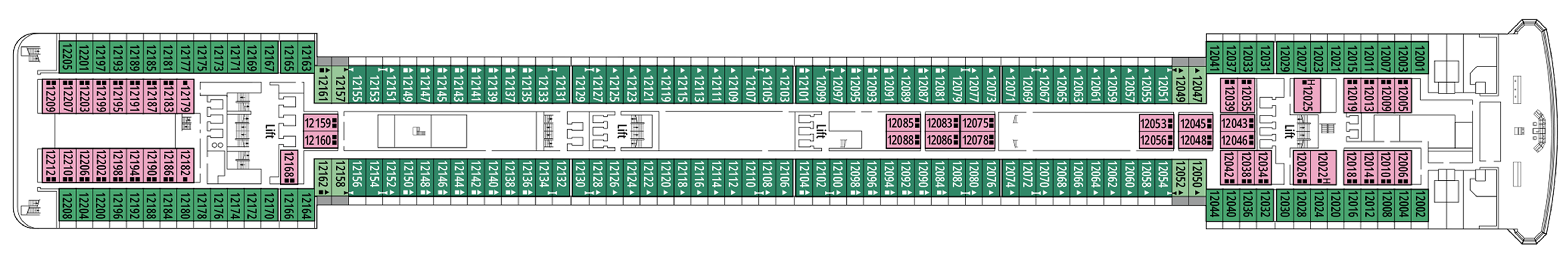 Deck 12 plan on MSC Orchestra