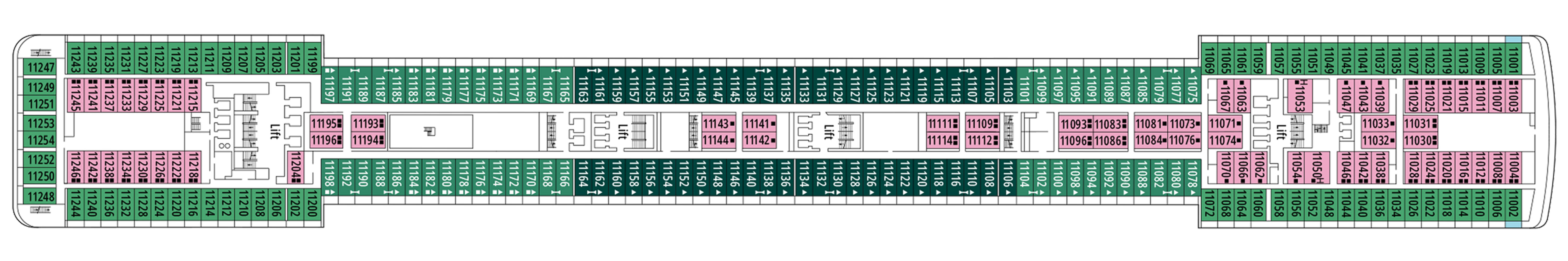 Deck 11 plan on MSC Orchestra