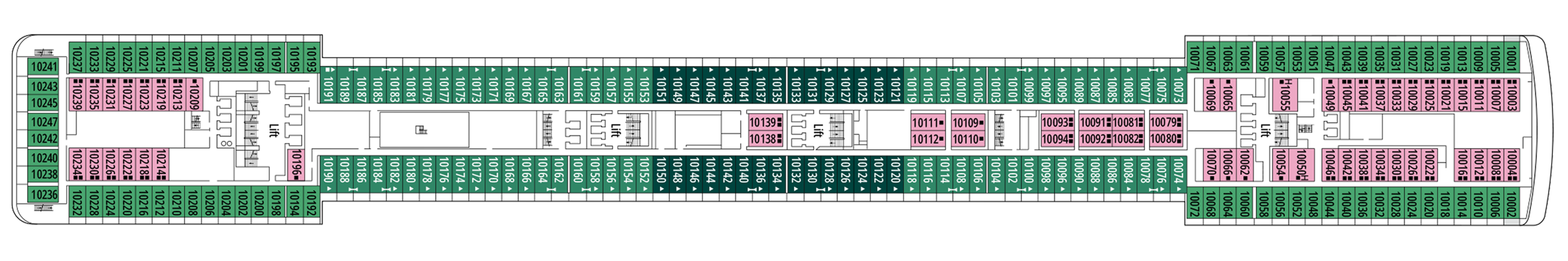 Deck 10 plan on MSC Orchestra