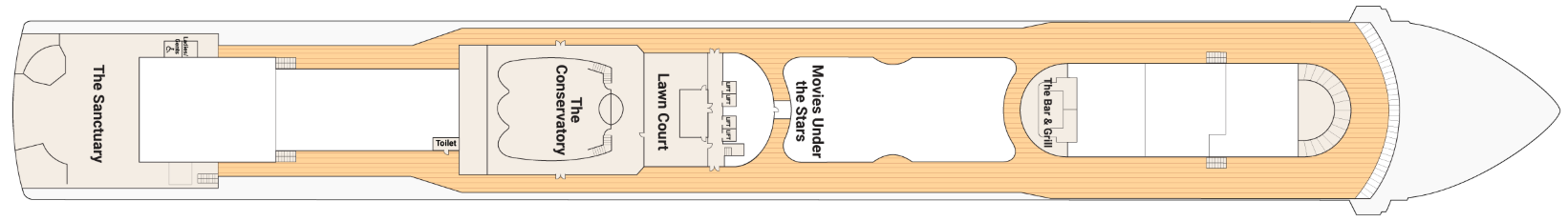 Deck 15 plan on Island Princess