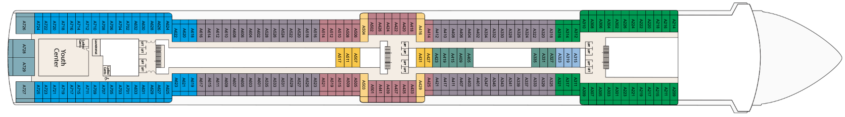Deck 12 plan on Island Princess