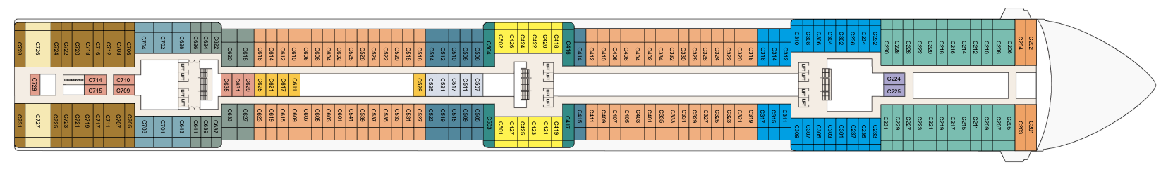 Deck 10 plan on Island Princess