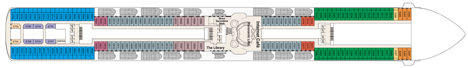 Deck 8 plan on Island Princess