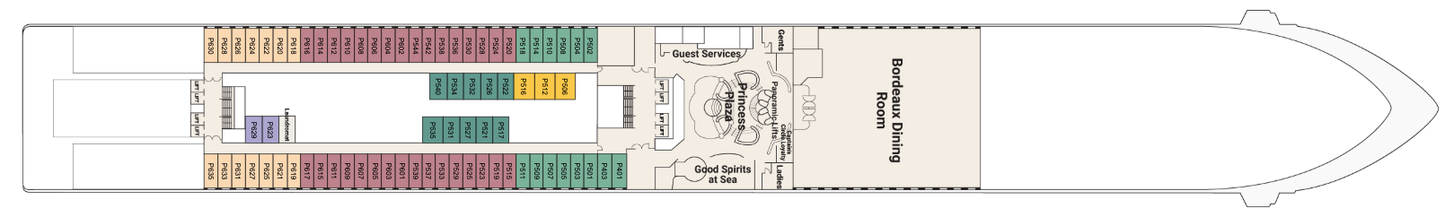 Deck 5 plan on Island Princess