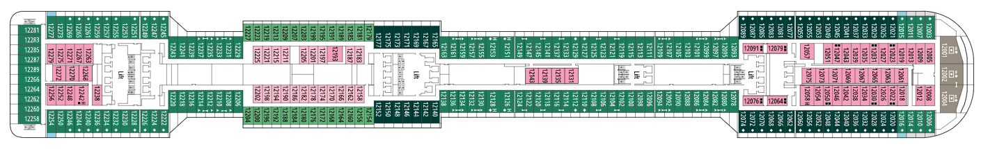 Deck 12 plan on MSC Preziosa