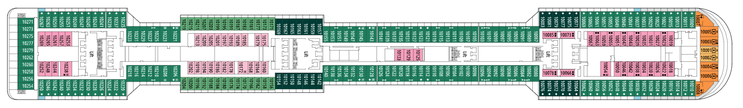 Deck 10 plan on MSC Preziosa