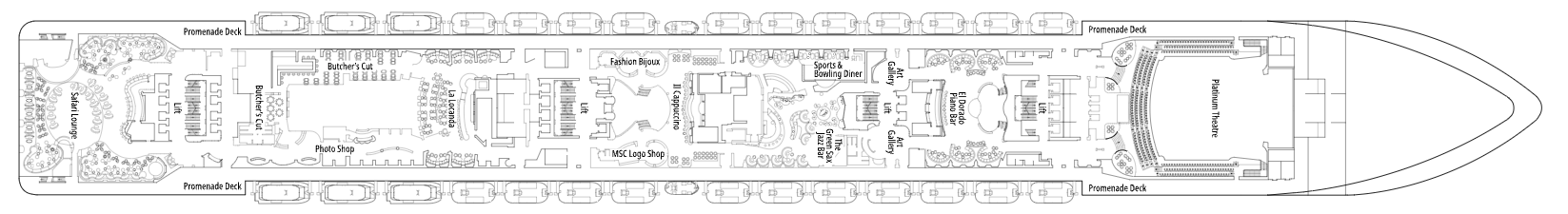 Deck 7 plan on MSC Preziosa