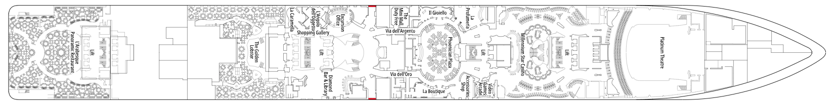 Deck 6 plan on MSC Preziosa