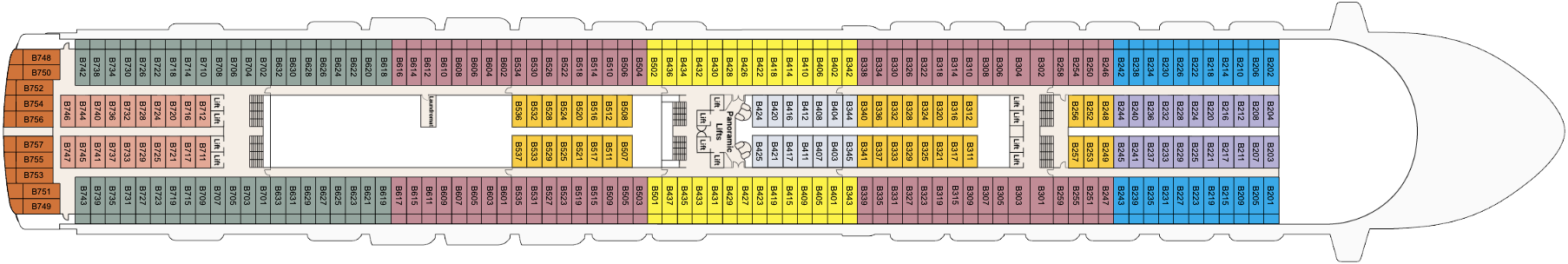 Deck 11 plan on Emerald Princess