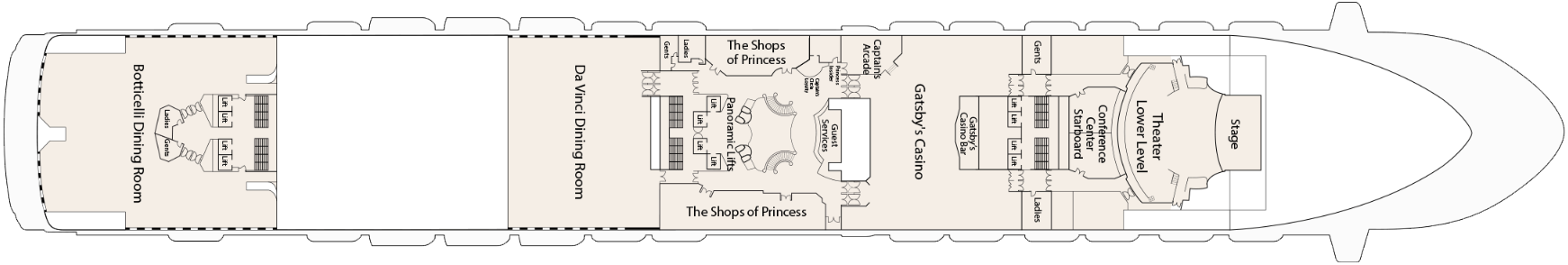 Deck 6 plan on Emerald Princess