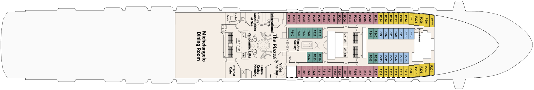 Deck 5 plan on Emerald Princess