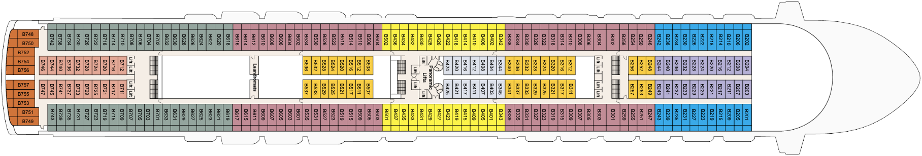 Deck 11 plan on Crown Princess