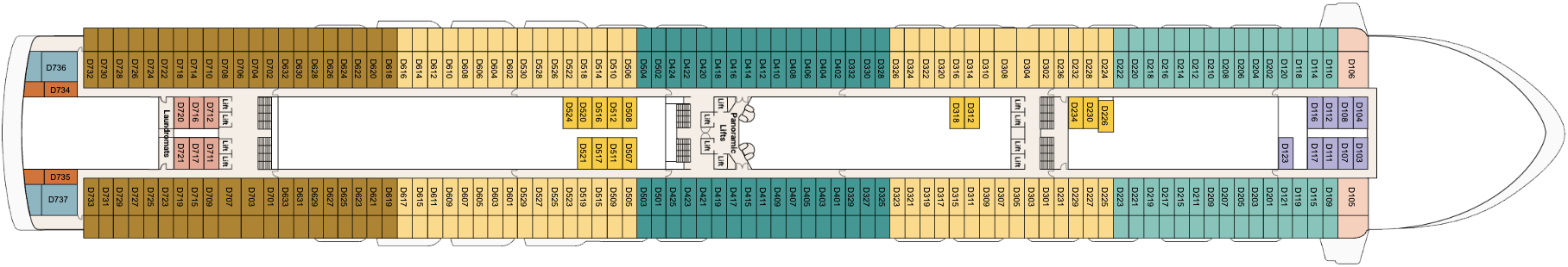 Deck 9 plan on Crown Princess