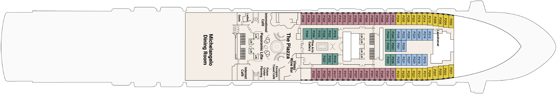 Deck 5 plan on Crown Princess