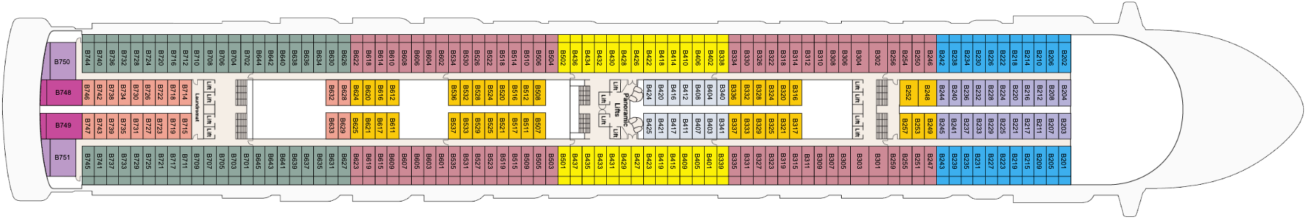 Deck 11 plan on Grand Princess