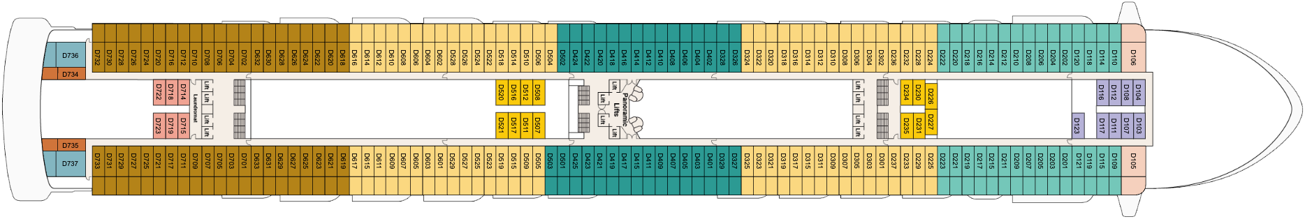 Deck 9 plan on Grand Princess