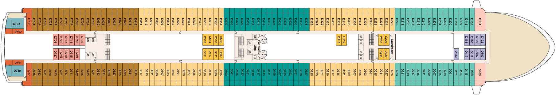 Deck 9 plan on Diamond Princess