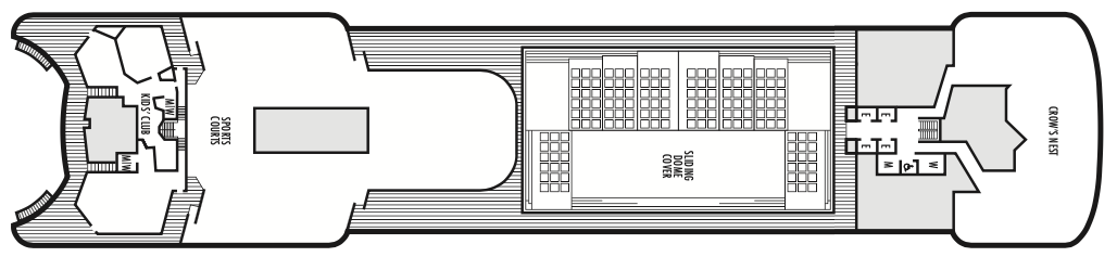 Deck 10 plan on Volendam