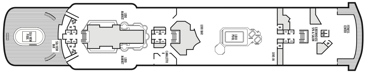 Deck 9 plan on Volendam