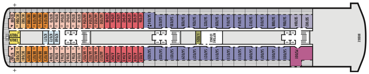 Deck 8 plan on Volendam