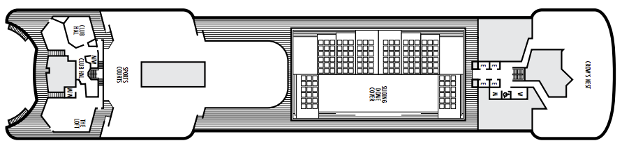 Deck 9 plan on Zaandam
