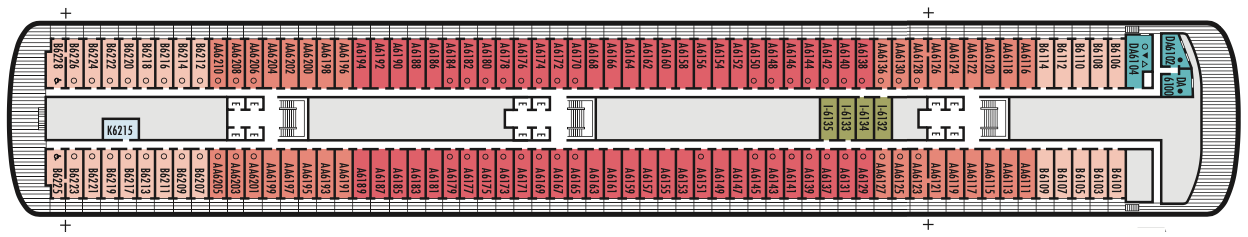 Deck 7 plan on Volendam