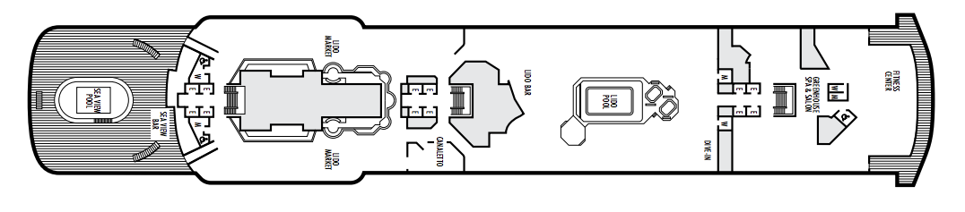 Deck 8 plan on Zaandam