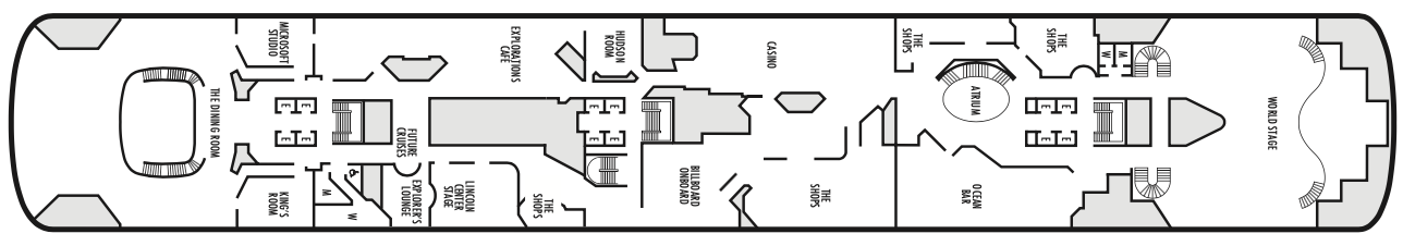 Deck 6 plan on Volendam