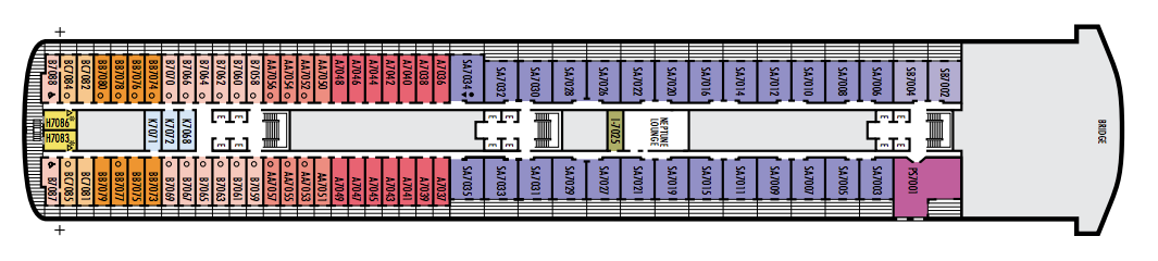 Deck 7 plan on Zaandam