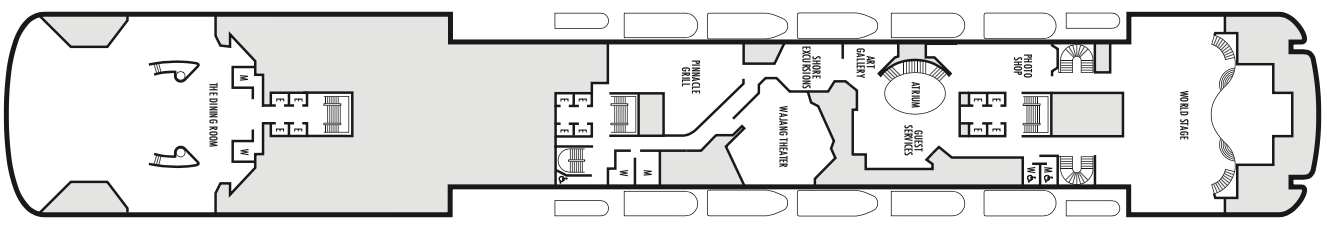 Deck 5 plan on Volendam