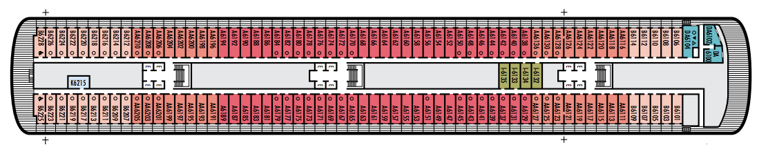Deck 6 plan on Zaandam
