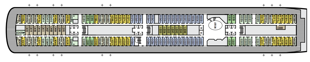 Deck 3 plan on Zaandam