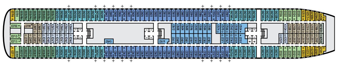 Deck 2 plan on Zaandam