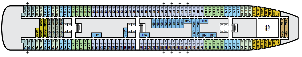 Deck 1 plan on Zaandam