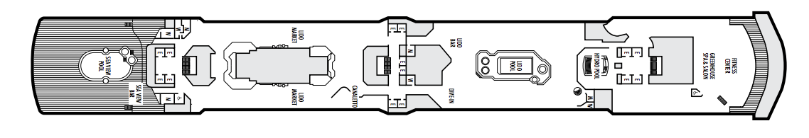 Deck 10 plan on Zuiderdam