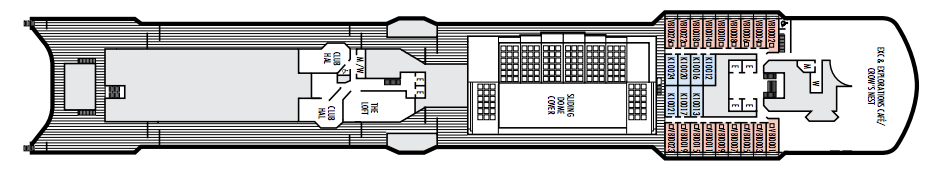 Deck 9 plan on Zuiderdam