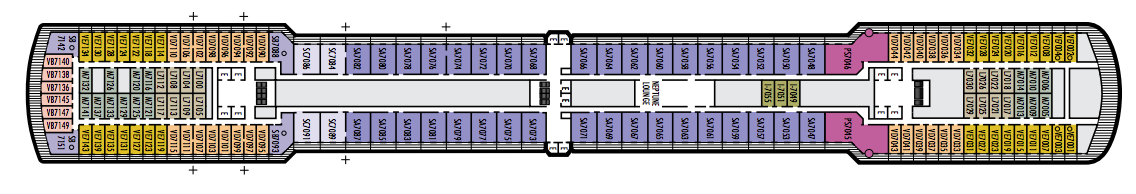 Deck 8 plan on Zuiderdam