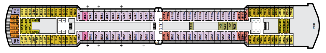 Deck 7 plan on Zuiderdam