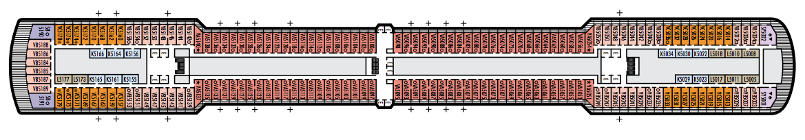 Deck 5 plan on Zuiderdam