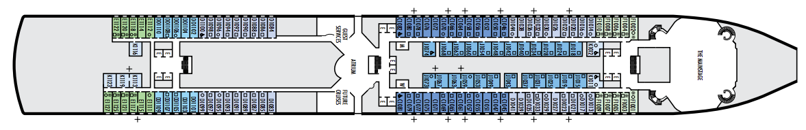 Deck 1 plan on Zuiderdam