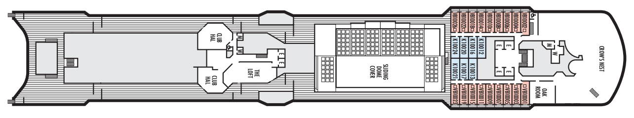 Deck 10 plan on Noordam