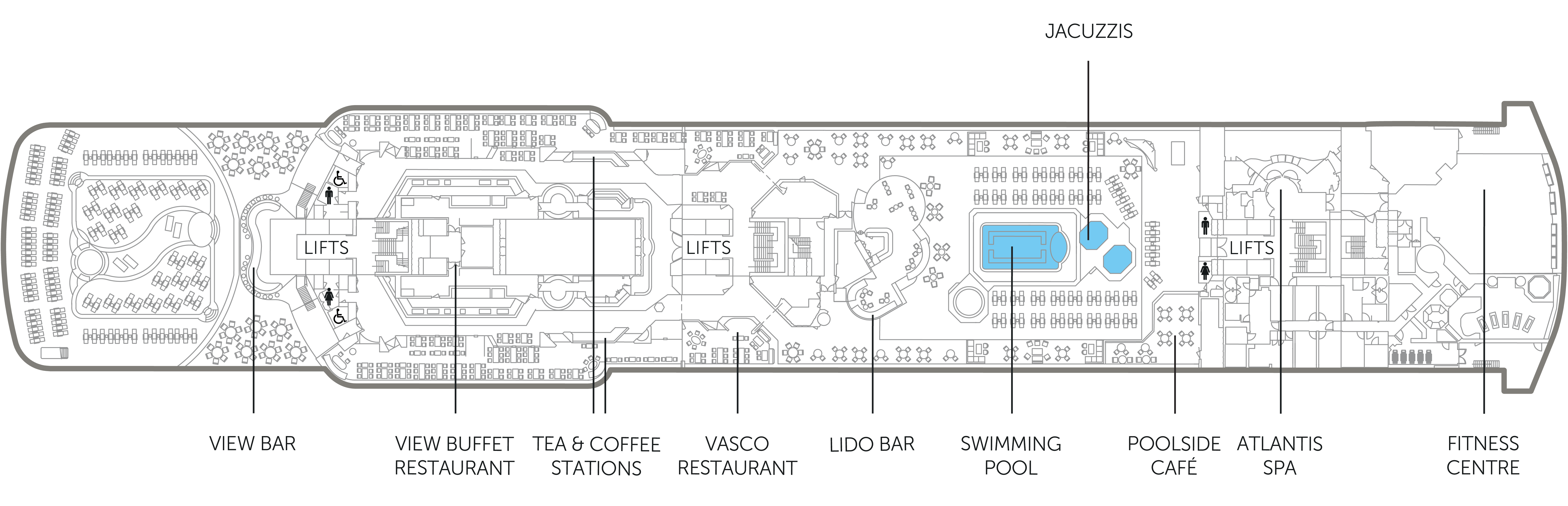 Lido Deck 8 plan on Borealis
