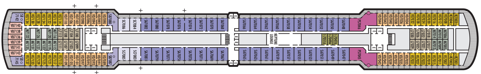 Deck 7 plan on Noordam