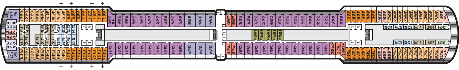 Deck 6 plan on Noordam