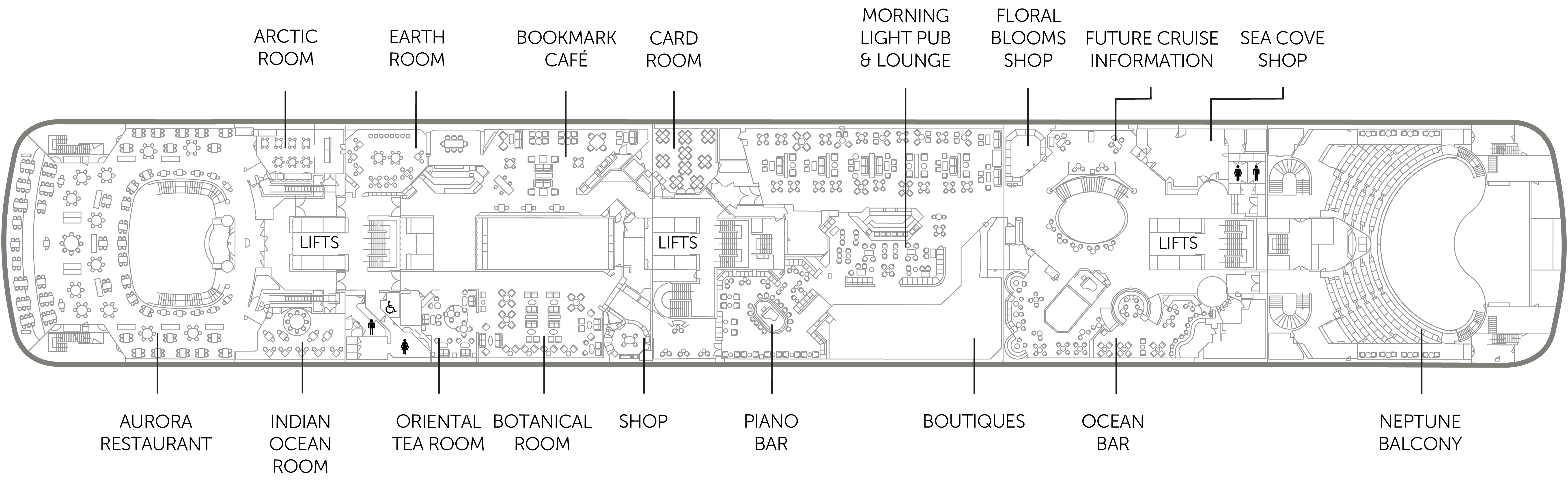 Lounge Deck 5 plan on Borealis